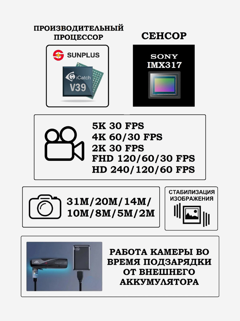 Цифровая камера X-TRY XTX601 VLOG 5K