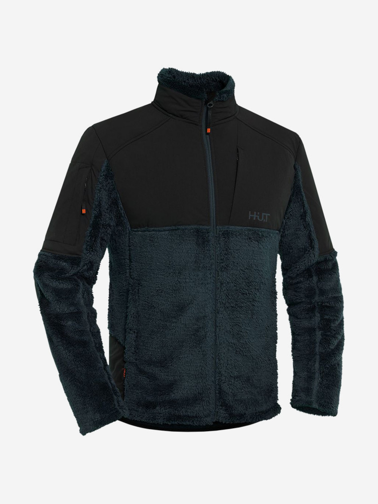 Кофта мужская HUT BORON на молнии для охоты, тёмно-серый / чёрный