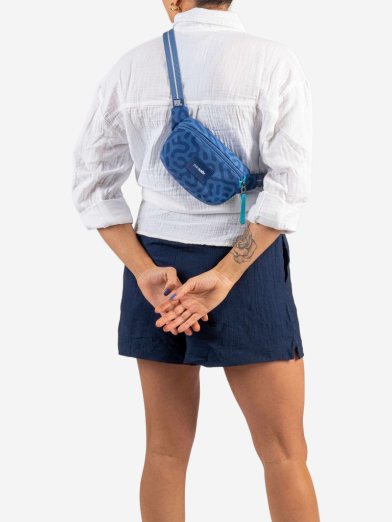 Сумка слинг антивор Pacsafe GO Micro Sling, Cerulean Blue, 1 л.