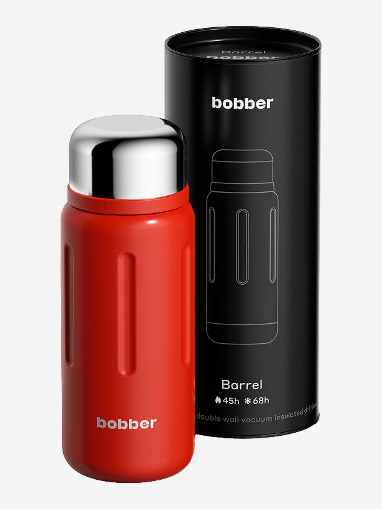Термос вакуумный BOBBER Barrel 1,36 л с широким горлом и ситечком, тепло до 45 часов, красный