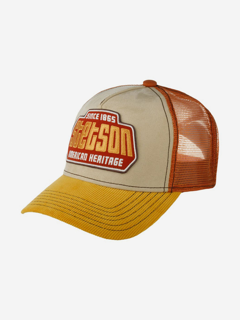 Бейсболка с сеточкой STETSON 7761116 TRUCKER CAP BRICKSTONE (желтый)
