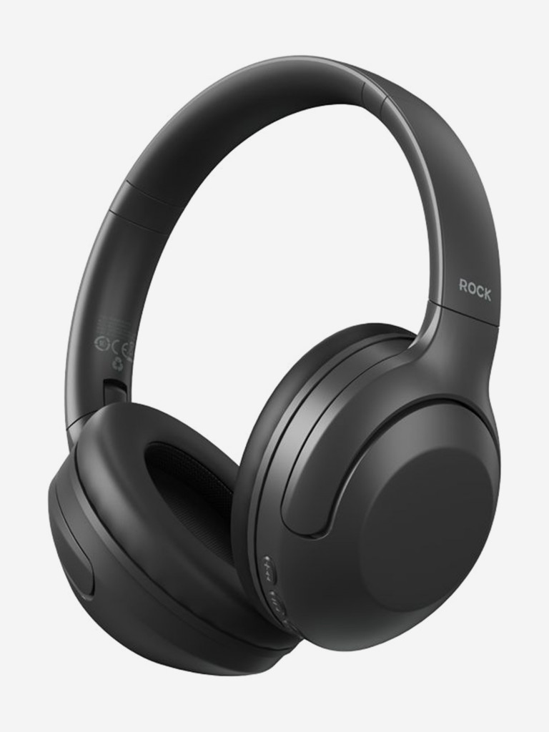 Беспроводные наушники накладные с активным шумоподавлением Rock O3 ANC Wireless Headphones черные
