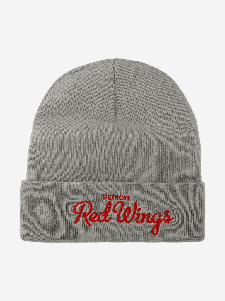 Шапка с отворотом MITCHELL NESS EU175-TEAMTALK-GRY Detroit Red Wings NHL (серый)