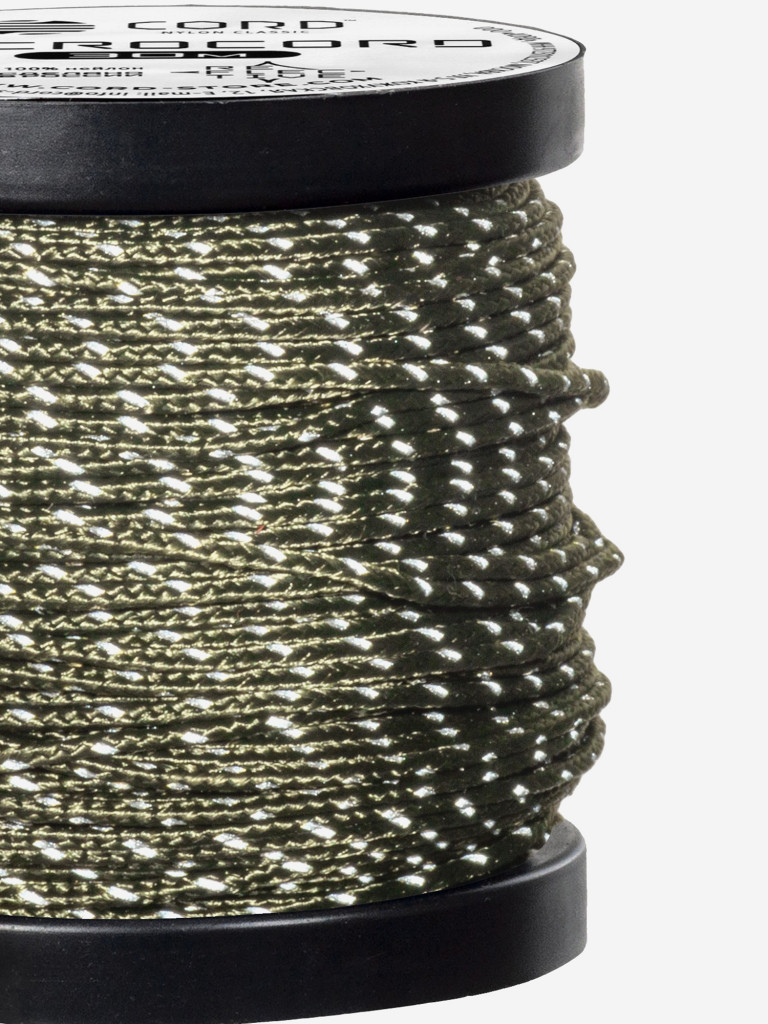 Микрокорд CORD катушка 30м светоотражающий (olive)