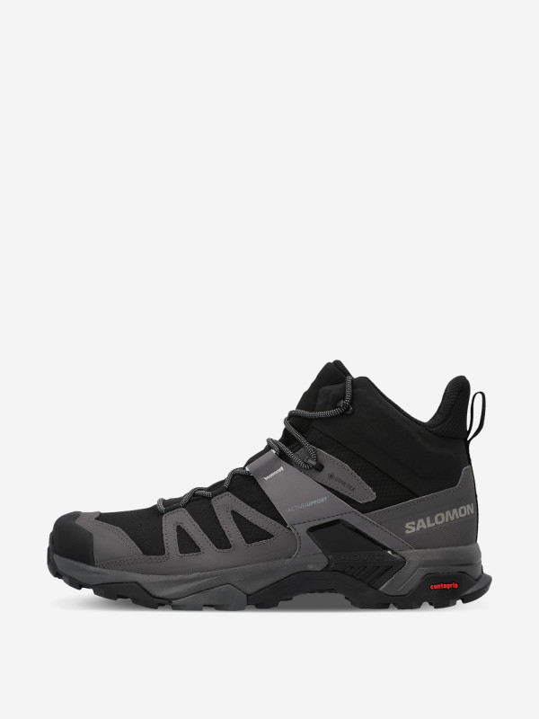 Ботинки мужские Salomon X Ultra 4 Mid GTX черный/серый цвет — купить за 24499 руб. со скидкой 30 %, отзывы в интернет-магазине Спортмастер