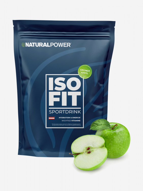 Изотоник Natural Power ISO FIT 1500 гр Зеленое яблоко, Австрия