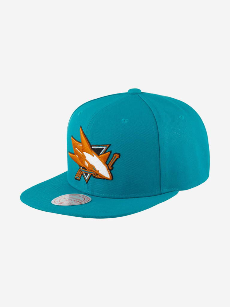Бейсболка с прямым козырьком MITCHELL NESS 6HSSDX22015-SJSTEAL San Jose Sharks NHL (голубой)