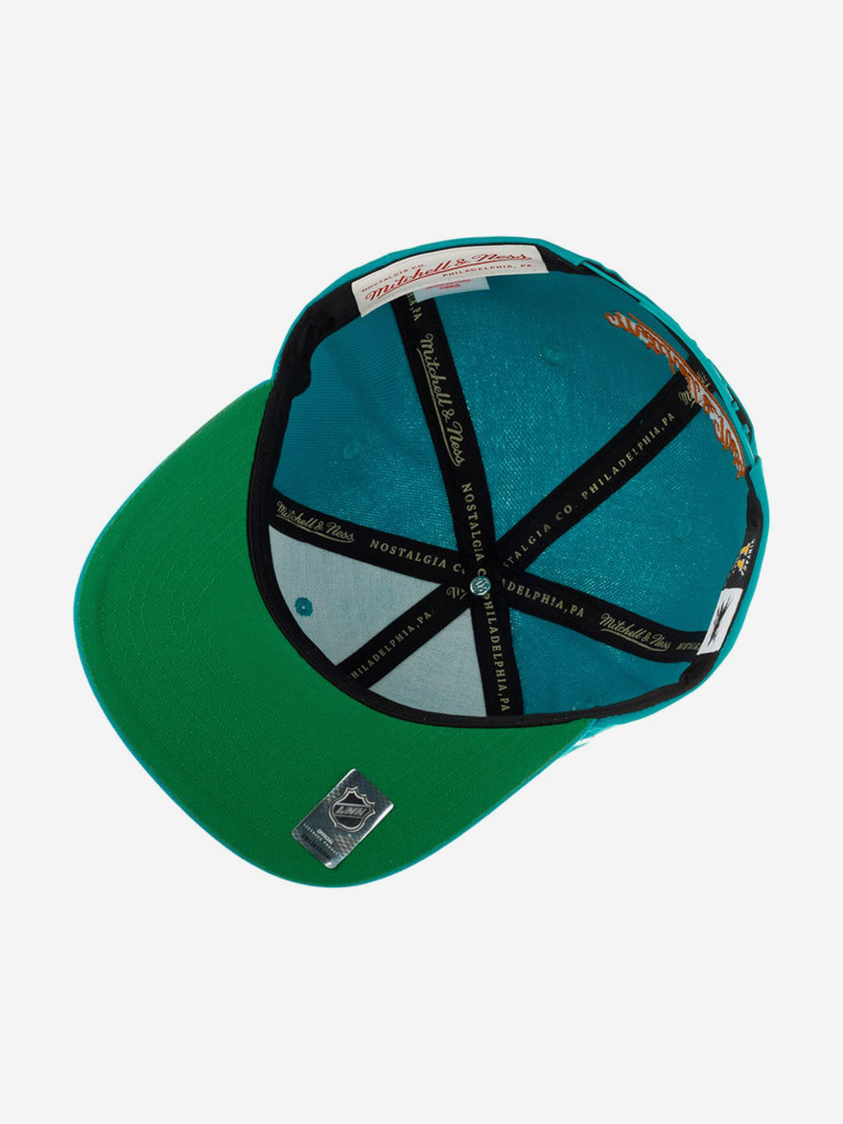 Бейсболка с прямым козырьком MITCHELL NESS 6HSSDX22015-SJSTEAL San Jose Sharks NHL (голубой)