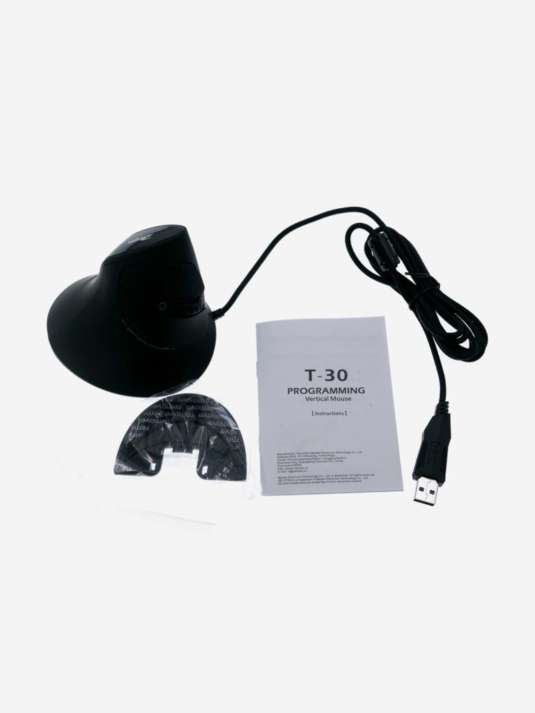 Проводная игровая мышь вертикальная ZELOTES T-30