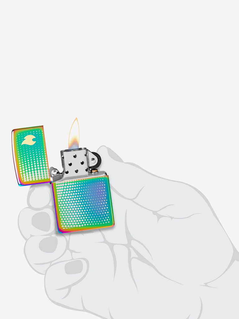 Зажигалка бензиновая ветроустойчивая Zippo Dot Matrix Multi Color