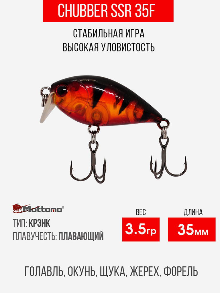 Воблер Mottomo Chubber SSR 35F 3,5g Bronze Ghost