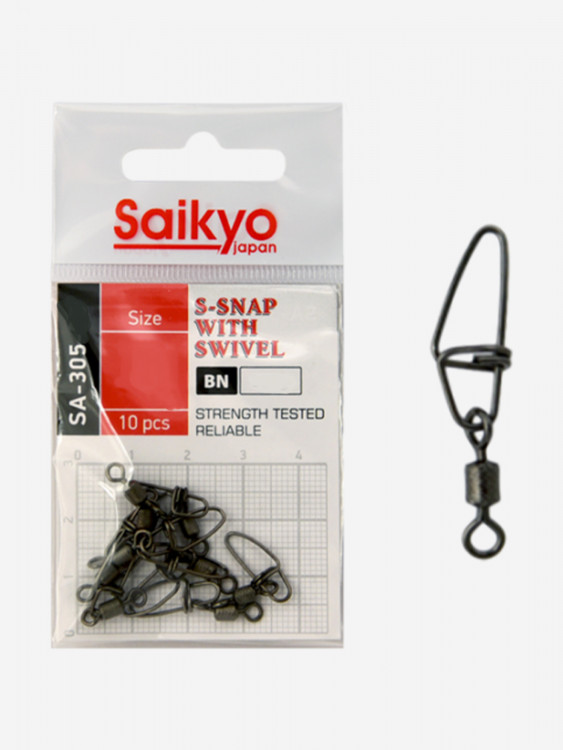 Вертлюг с застежкой Saikyo SA-307 ( 1упк. по 10 шт.)