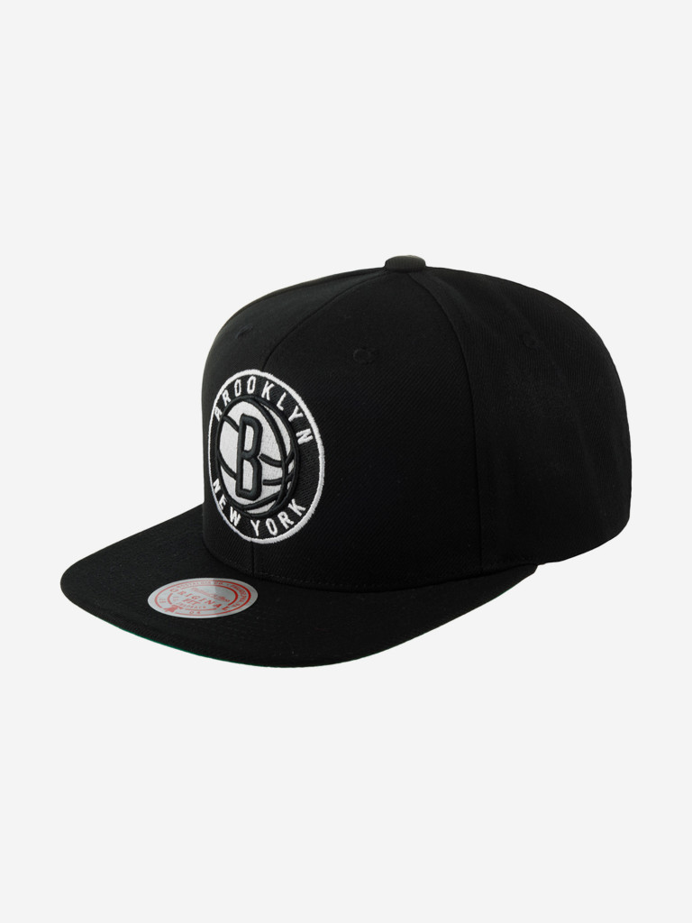 Бейсболка с прямым козырьком MITCHELL NESS HHSS5341-BNEYYPPPBLCK Brooklyn Nets NBA