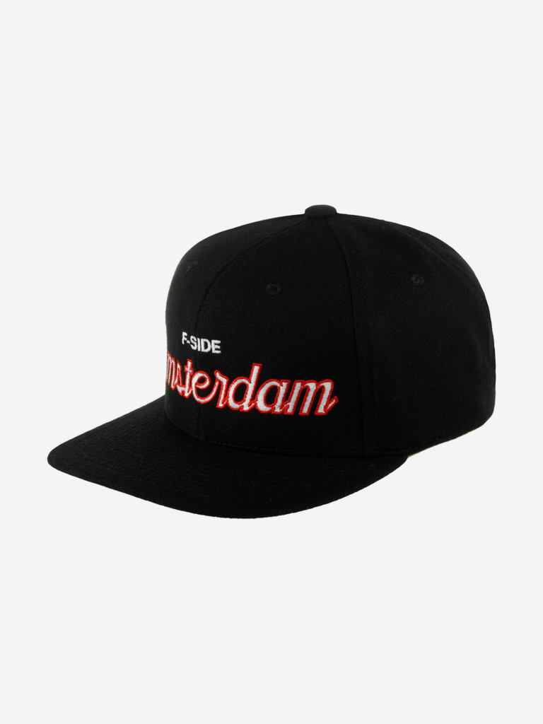 Бейсболка с прямым козырьком HOOD 100-MWL003-NT001-BK Amsterdam F-Side (черный)