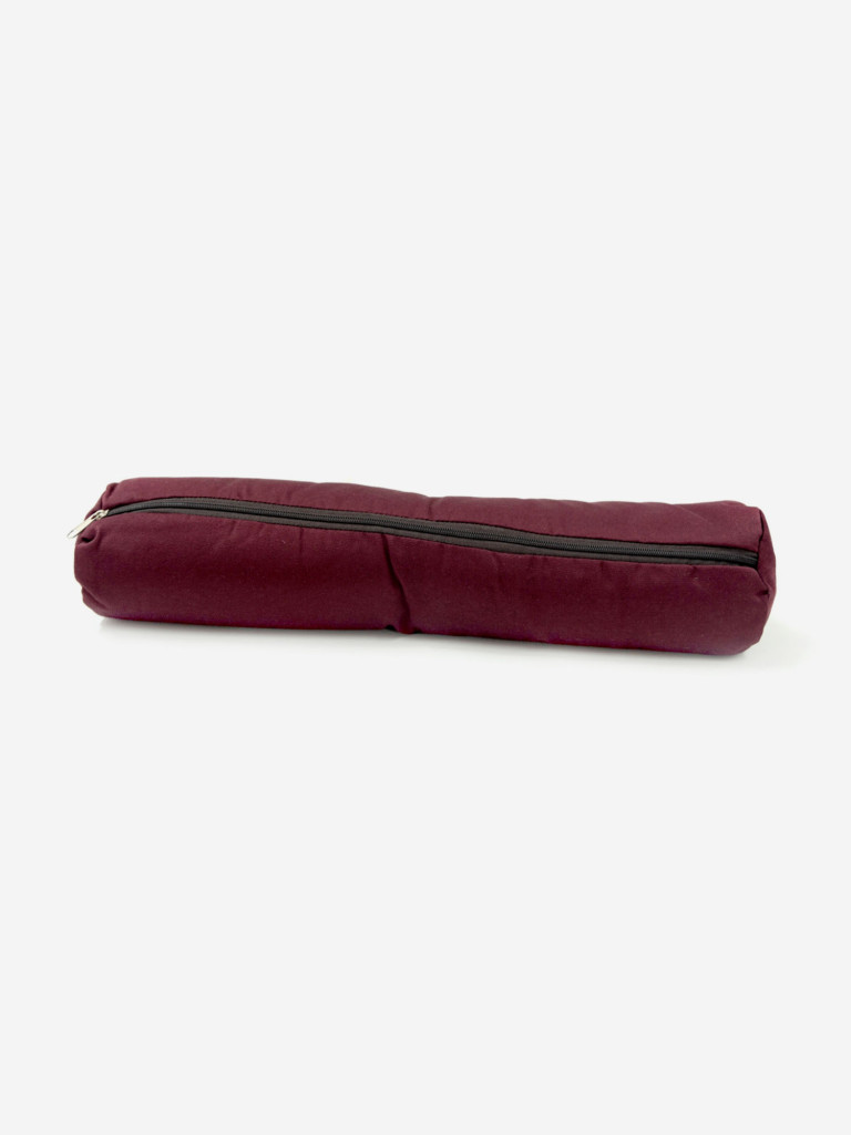 Валик бордовый 40 х 10 см для спины, ног, шеи, рук RamaYoga