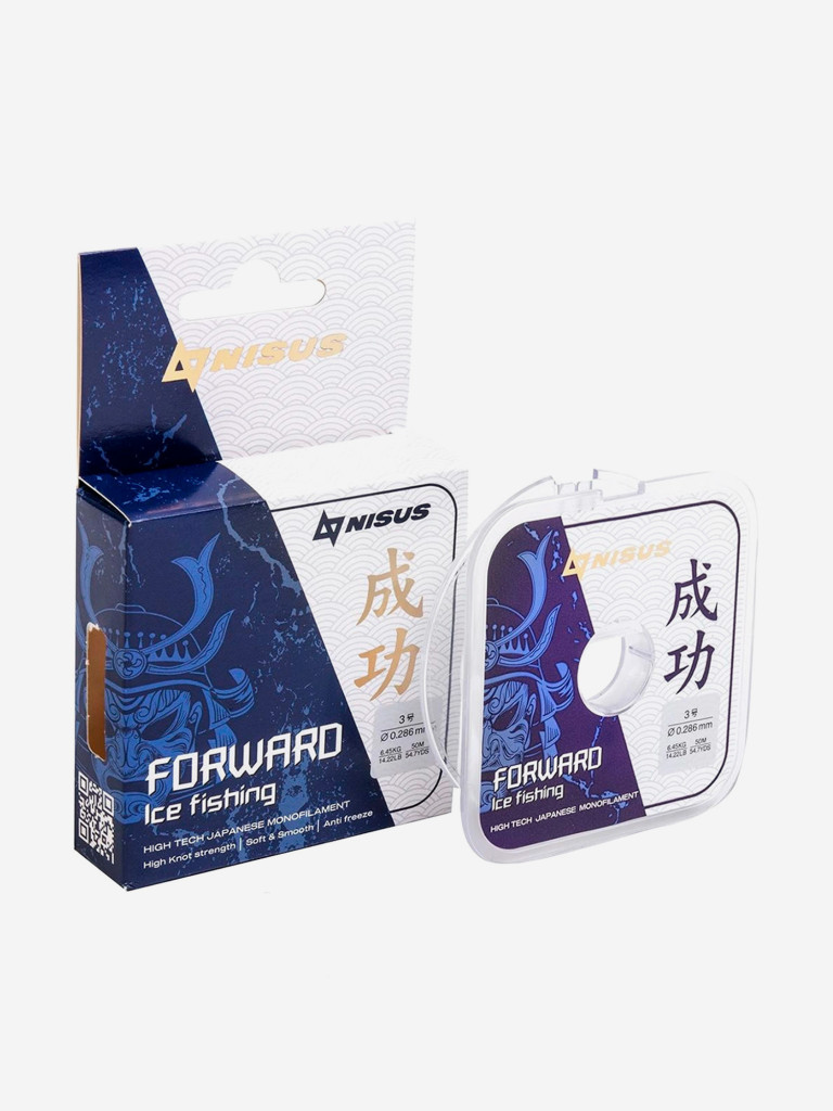 Леска для рыбалки Nisus FORWARD ICE FISHING Nylon 0,286мм, 50м, 6,45кг, прозрачный