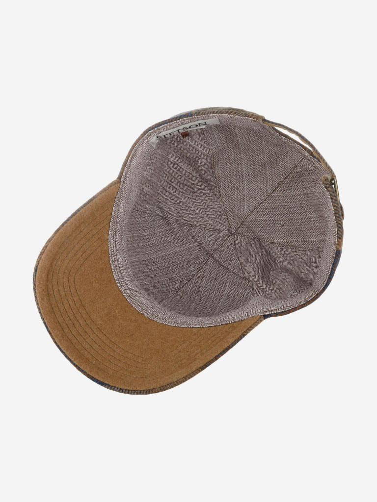 Бейсболка классическая STETSON 7720310 BASEBALL CAP CHECK WOOL (коричневый)