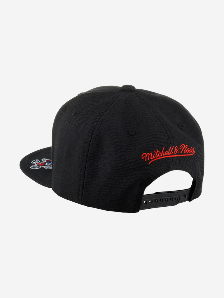 Бейсболка с прямым козырьком MITCHELL NESS HHSS2998-P76YYPPPBLCK Philadelphia 76Ers NBA (черный)