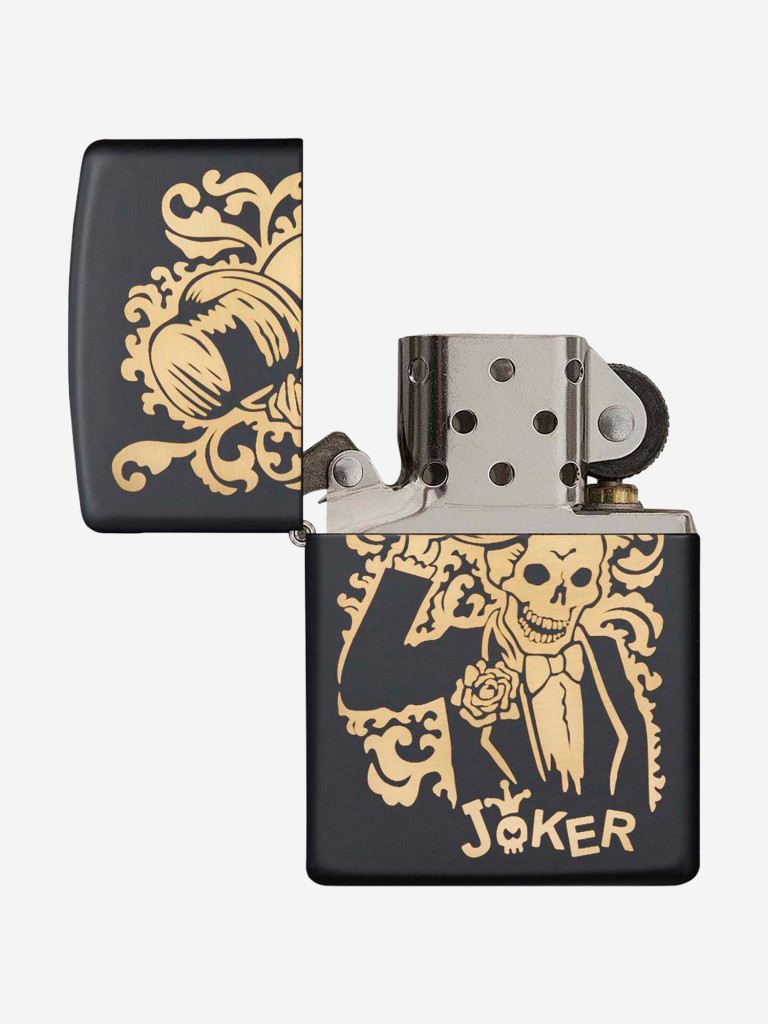Зажигалка Zippo Skull Design Black Matte