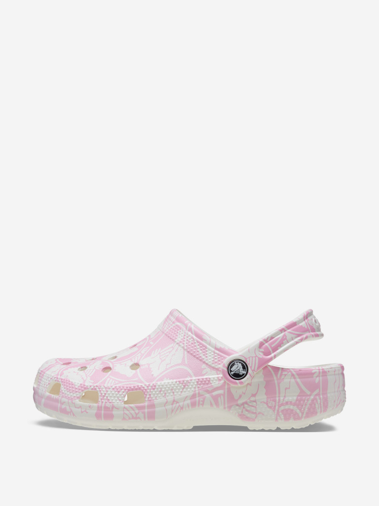 Сабо женские Crocs Classic Duke Print Clog розовый цвет — купить за 5699  руб., отзывы в интернет-магазине Спортмастер