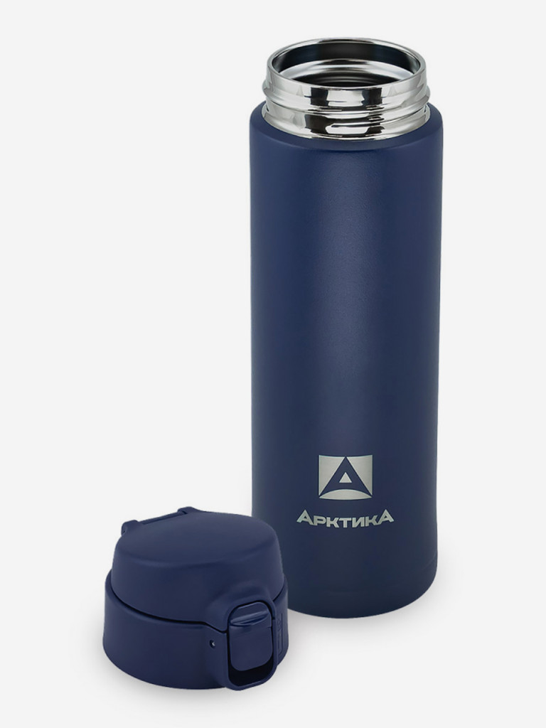 Термокружка вакуумная Арктика, 420 мл, со съемным ситечком, синяя