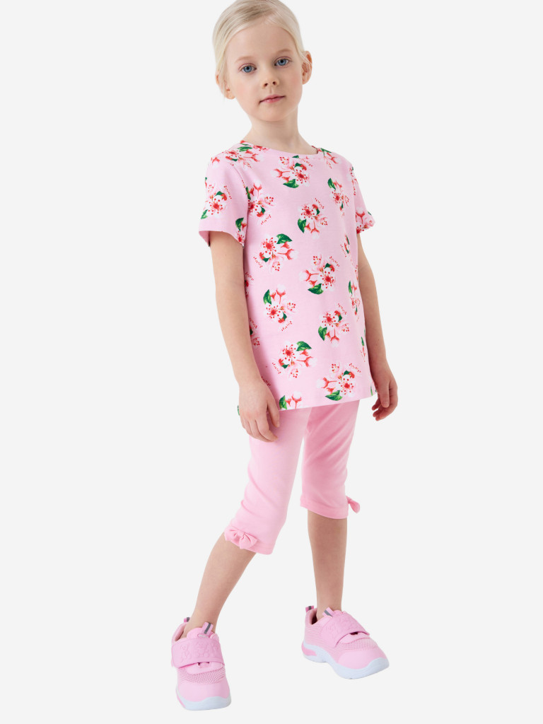 Комплект для девочек: футболка, легинсы укороченные PlayToday