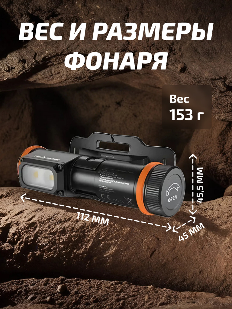 Фонарь Fenix налобный WH35RE взрывозащищенный