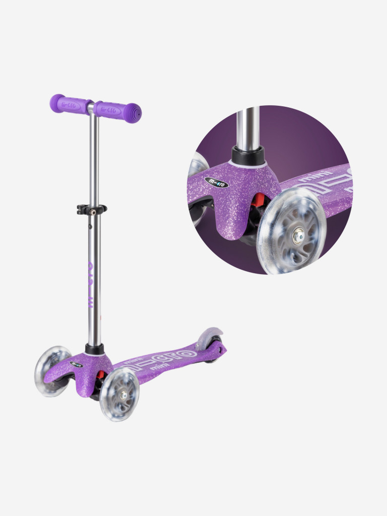 Cамокат детский Micro Mini Deluxe LED, Блестящий