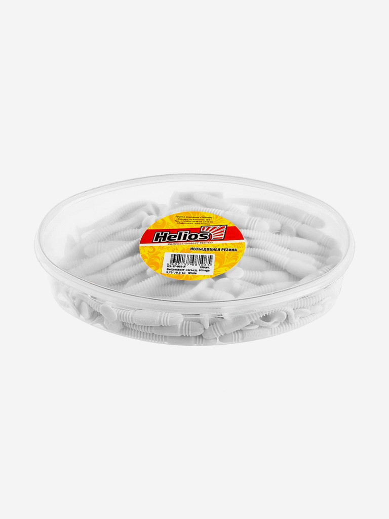 Мягкая приманка Helios Minoga, 3,75'' / 9,5 см, White, 100 шт (HS-17-001-N)