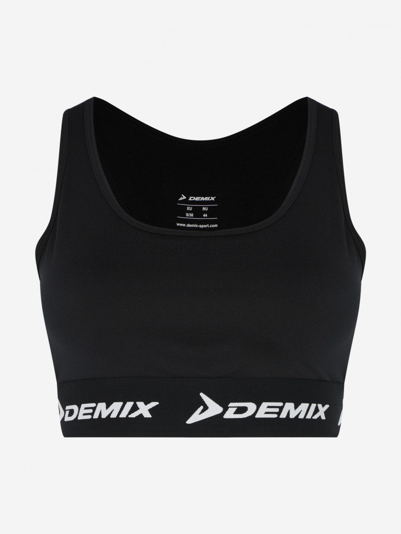 фото Спортивный топ бра demix activemove essentials logo, черный