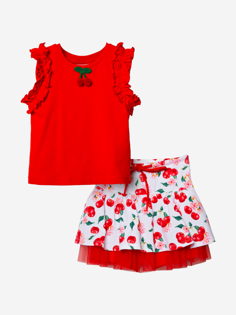 Комплект для девочек: майка, юбка-шорты PlayToday