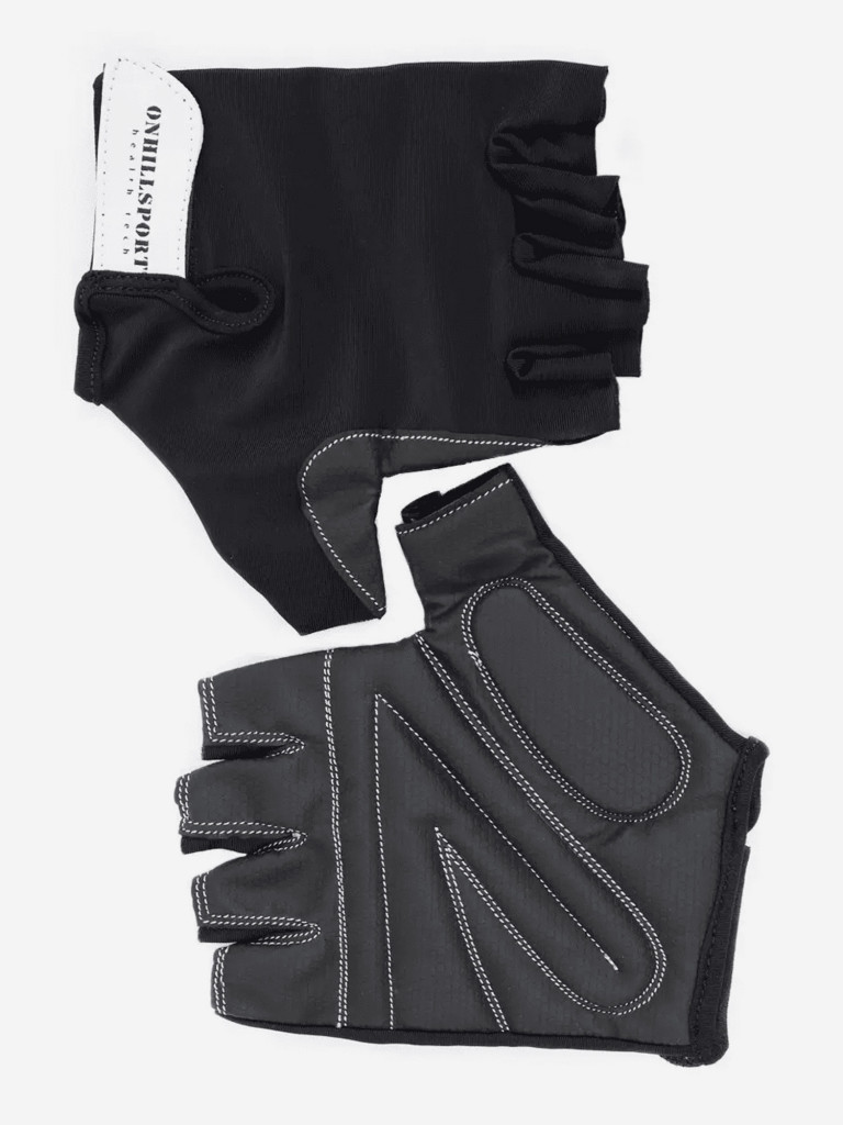 Перчатки для фитнеса unisex кожа черный Q12 - XL