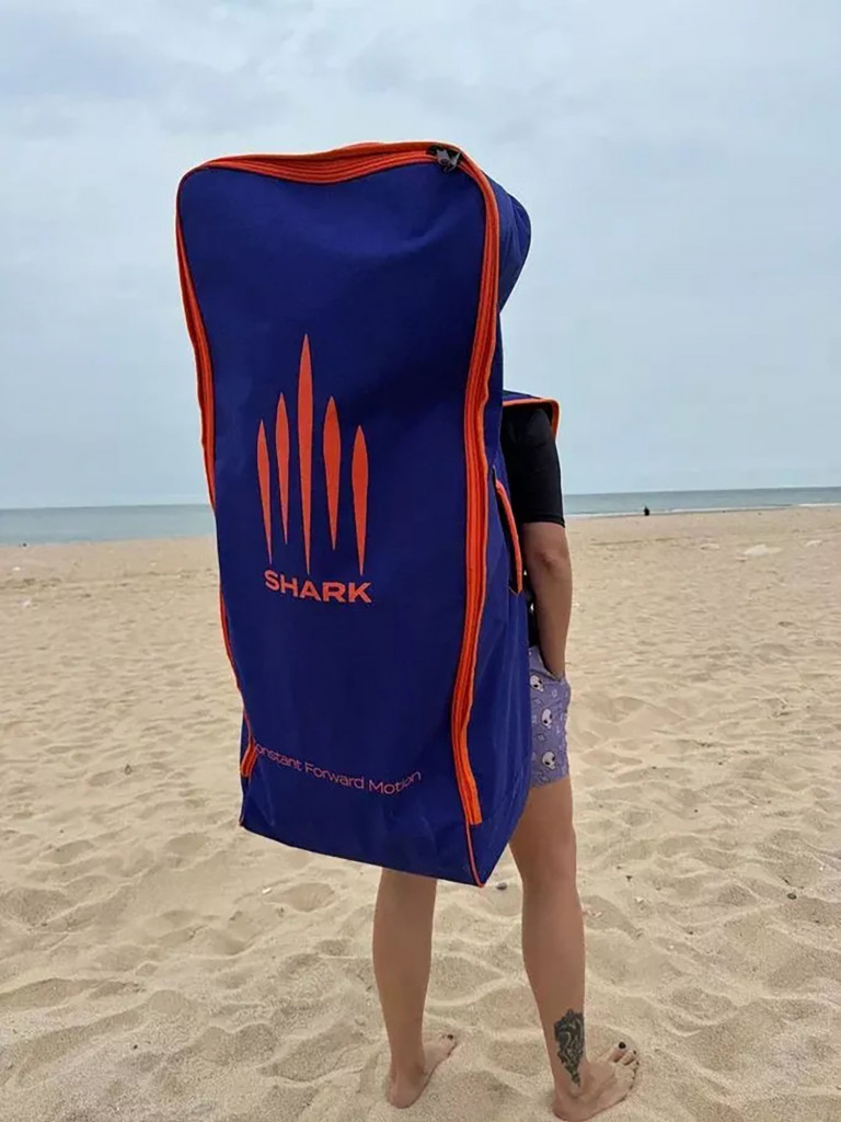 Сапборд надувной двухслойный Shark Speed+ 12.6x28x5, 381x71x12 см