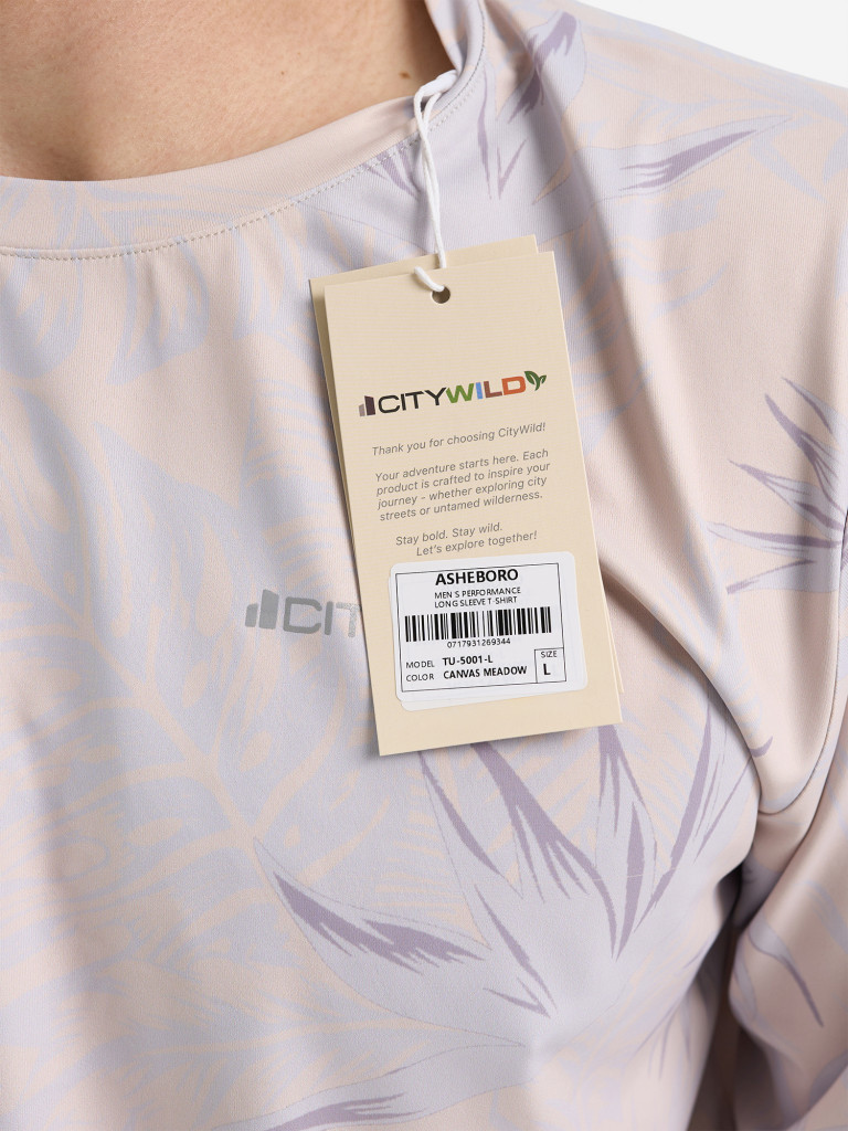 Лонгслив солнцезащитный UPF50+ CityWild Asheboro для рыбалки и активного отдыха, цвет Canvas Meadow