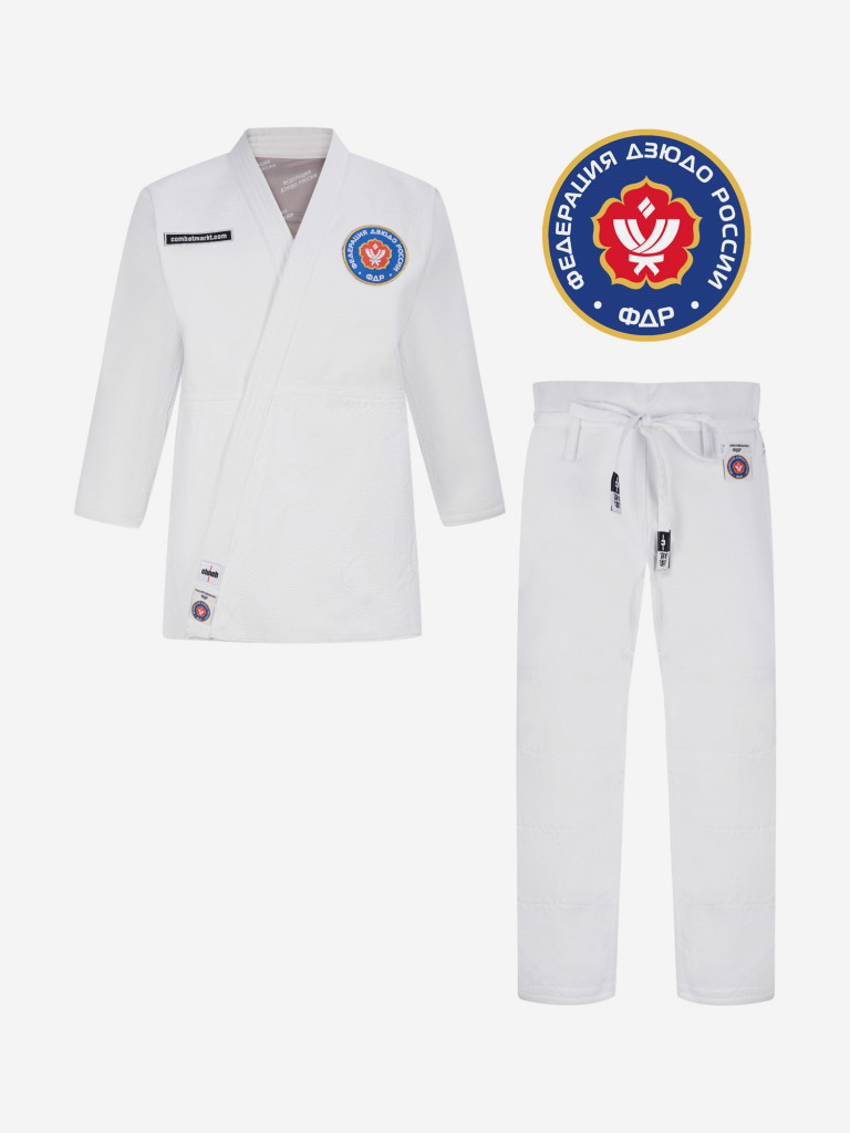 Кимоно для дзюдо подростковое Clinch Judo Gold FDR белое