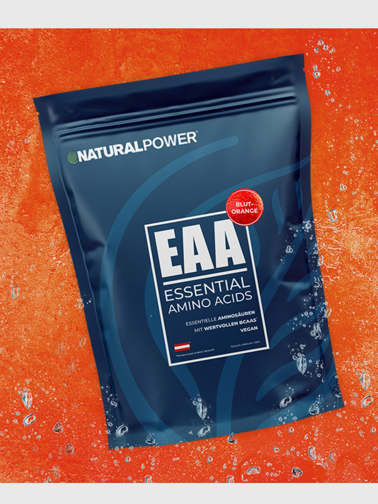 Аминокислоты EAA Natural Power 480г красный апельсин, Австрия