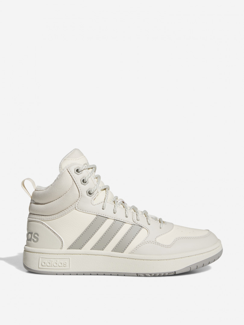 фото Кеды женские adidas hoops 3.0 mid, бежевый