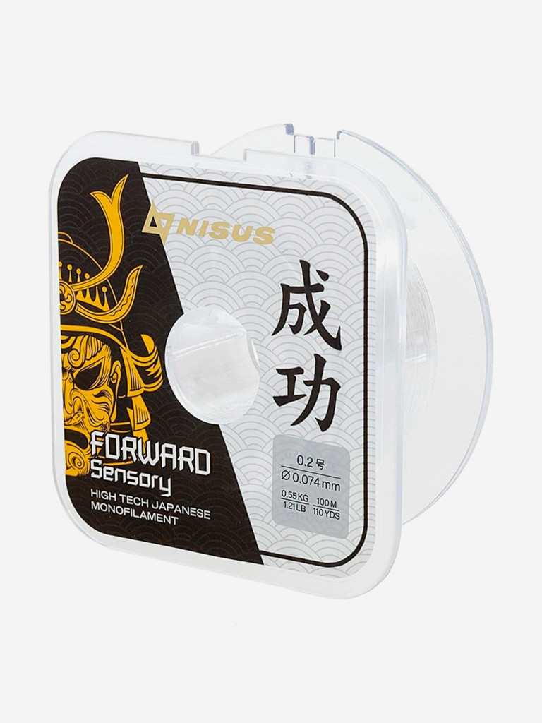 Леска для рыбалки Nisus FORWARD Sensory Nylon 0,074мм, 100м, 0,55кг, прозрачный