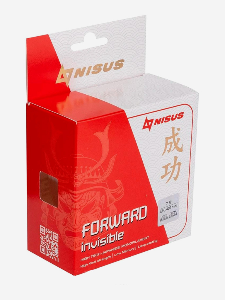 Леска для рыбалки Nisus FORWARD Invisible Nylon 0,437мм, 300м, 14,1кг, прозрачный