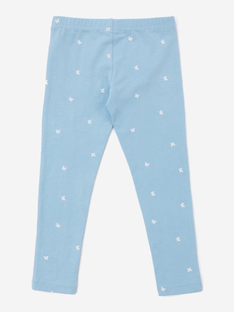 Леггинсы с принтом голубые для девочки Button Blue