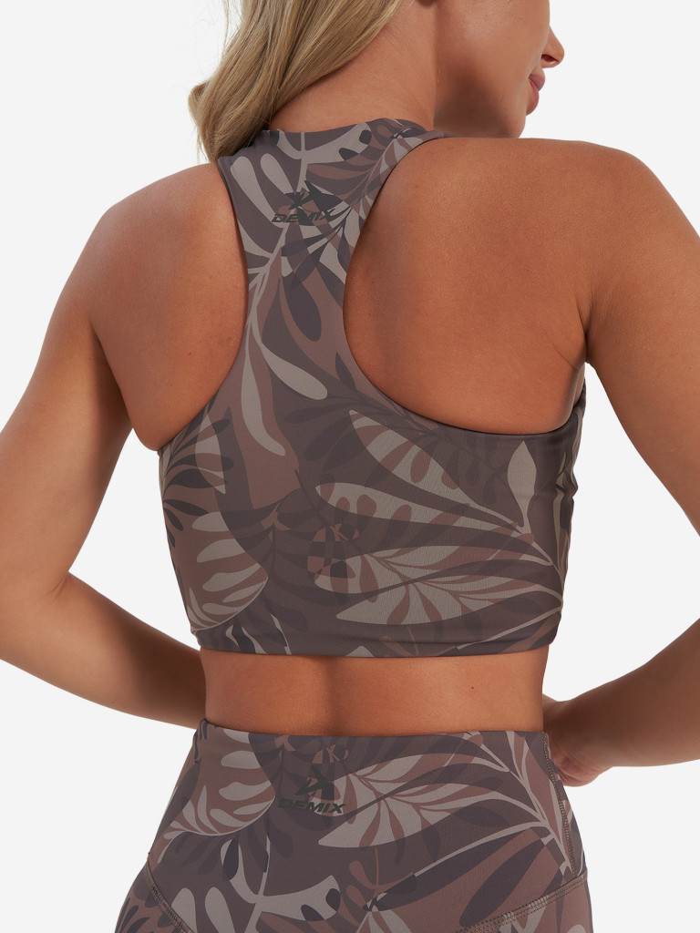 Топ бра спортивный Demix HighFlow Yoga Longline Gfx