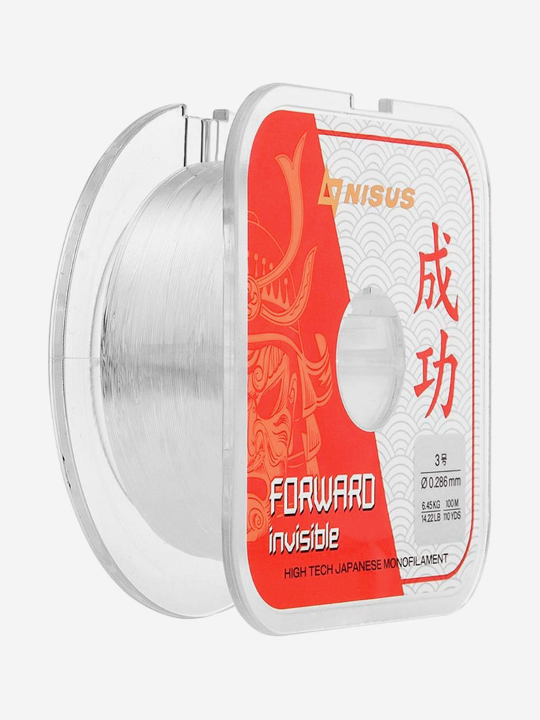 Леска для рыбалки Nisus FORWARD Invisible Nylon 0,286мм, 100м, 6,45кг, прозрачный