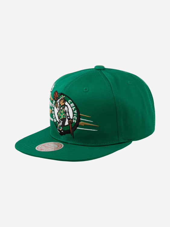 Бейсболка с прямым козырьком MITCHELL NESS 6HSSSH21230-BCEKYGN Boston Celtics NBA