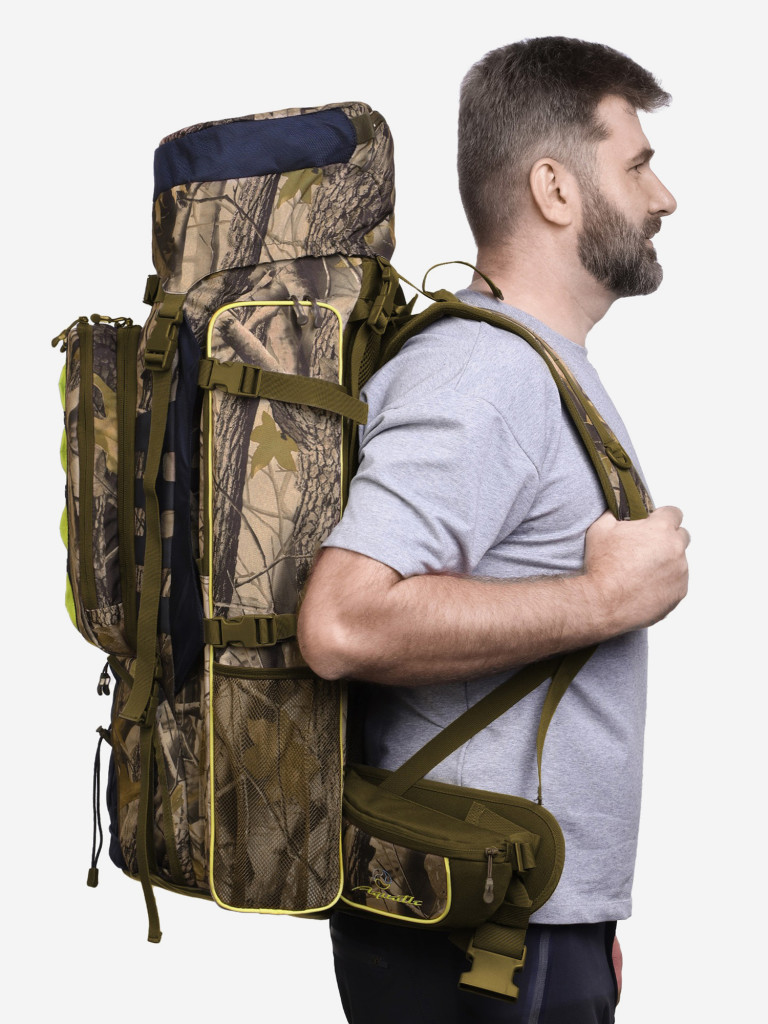 Рюкзак для рыбалки и охоты Aquatic РО-82, цвет: камуфляж, 82л