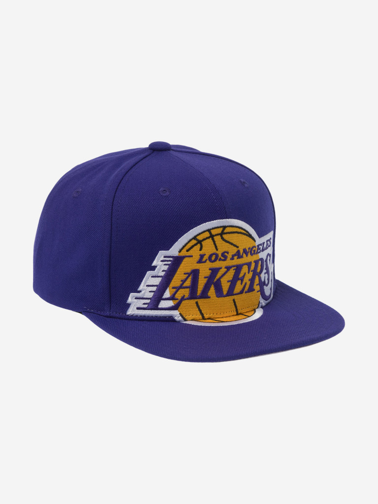 Бейсболка с прямым козырьком MITCHELL NESS HS9761-LALPURP Los Angeles Lakers NBA