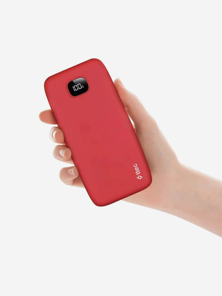Внешний аккумулятор TTEC ChargeUp Pro LCD 20.000mAh PD 20W Powerbank. Цвет: красный