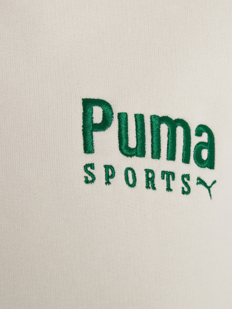 фото Худи женская puma team oversized, бежевый