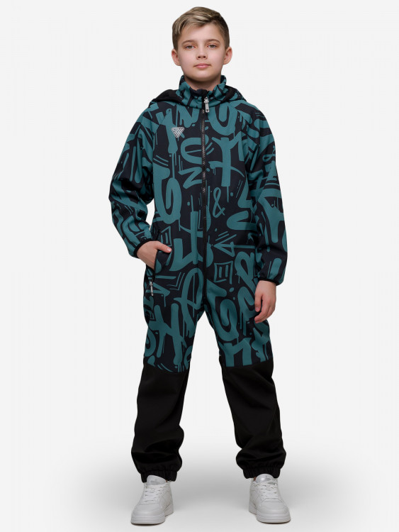 Демисезонный комбинезон для детей Sherysheff В19051ФЧ Принт SH Зеленый