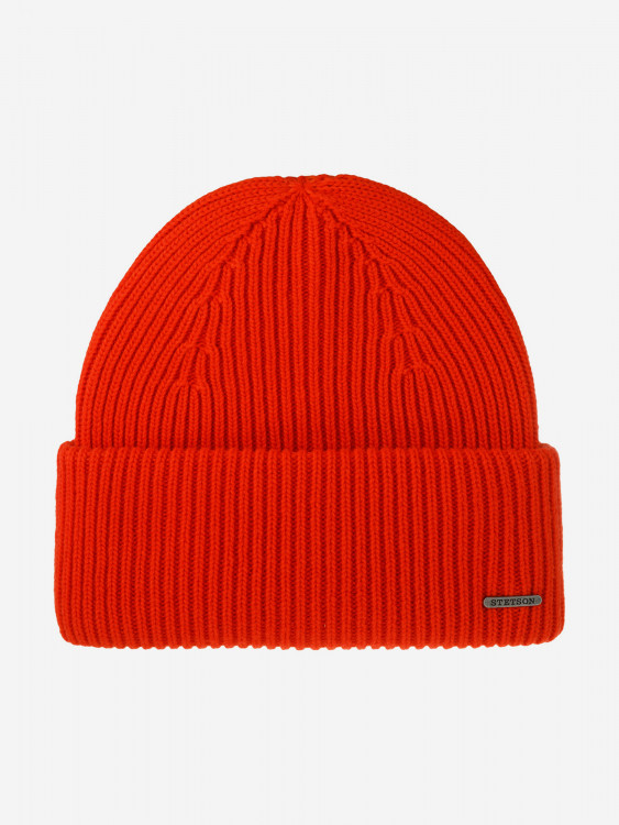 Шапка с отворотом STETSON 8599382 BEANIE WOOL