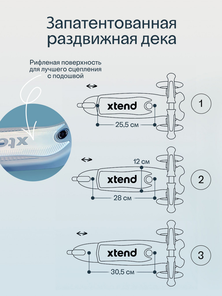Самокат трехколесный детский SmarTrike Xtend Mini+, складной, растущий, для детей от 2 до 9 лет